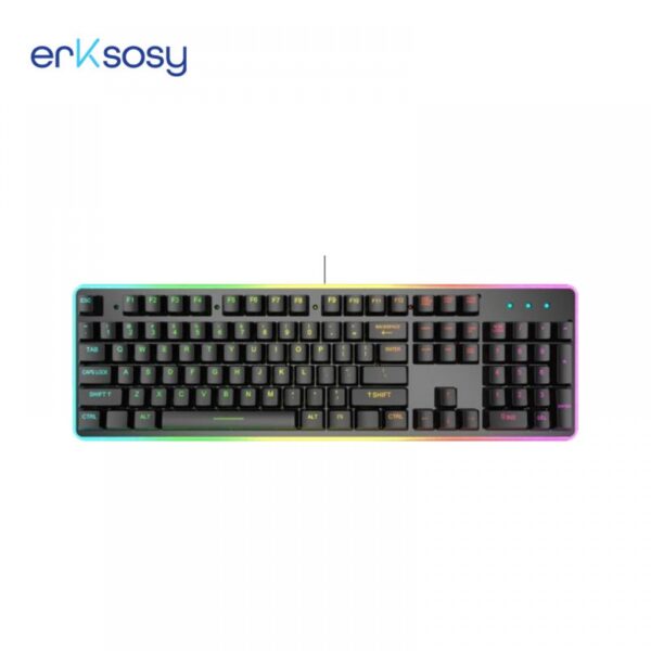 Techno Zone E28 Frame RGB Mechanical Gaming Keyboard - Black - Blue Switch - Image 2